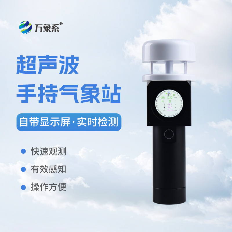How does an ultrasonic handheld weather meter predict the direction of each gust of wind?